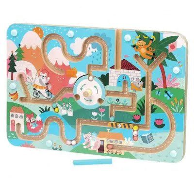 Labyrinthe magnétique - Michelle Carlslund, jeu de billes en bois