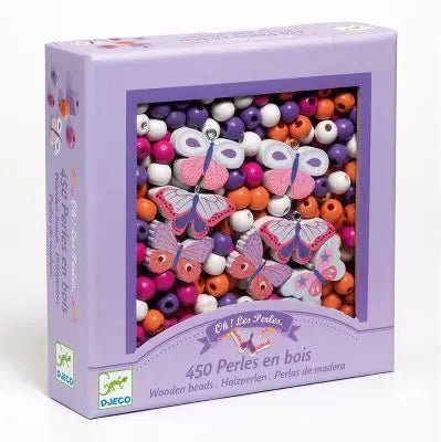 Le coffret perles bois enfant - Papillons