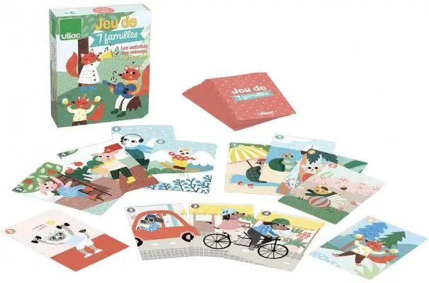 Nouveau jeu de 7 familles animaux - Les activités des animaux - Michelle Carlslund