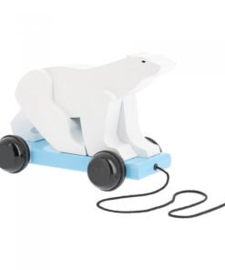 Alternative view of Ours Blanc à tirer Pompon Vilac