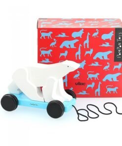 Ours Blanc à tirer Pompon Vilac