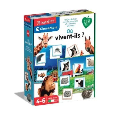 Où vivent-ils ? jeu de loto animaux