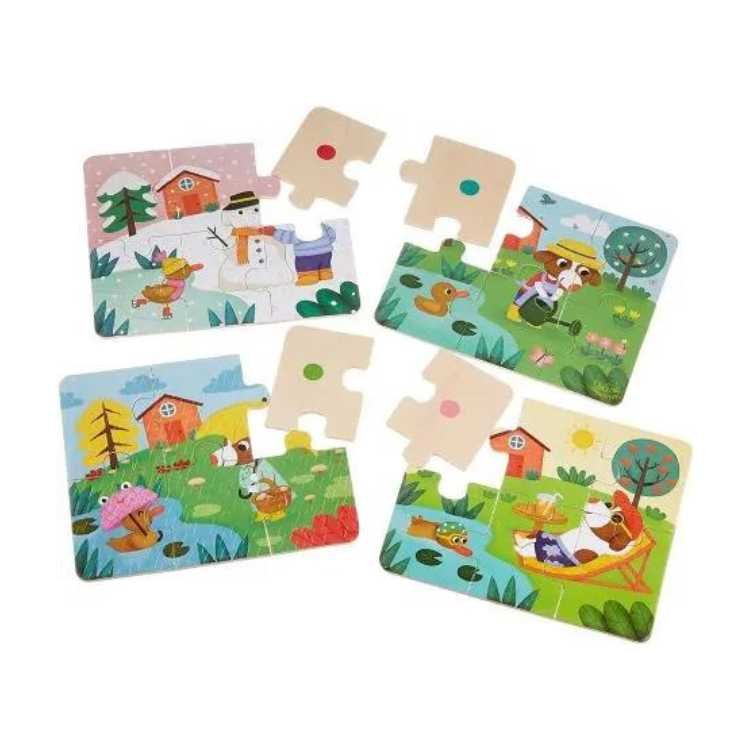 puzzle en bois pour enfant les 4 saisons – Image 2