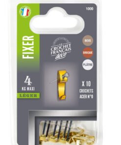10 Crochets Acier N° 0 pour Tableau et Cadre