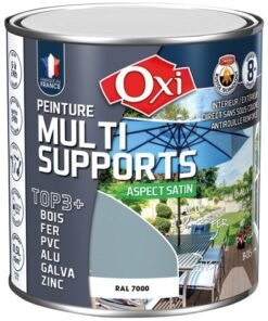 OXI Peinture Satin Multi-supports 0.5 L Gris Foncé - Top 3+