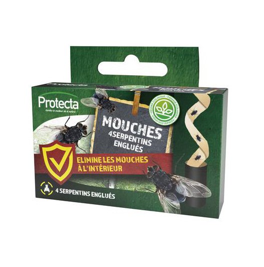 Anti-Mouches Étui de 4 Serpentins Englués