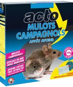 ACTO Appât céréales - mulots- campagnols - 150 g - 6 sachets de 25 g