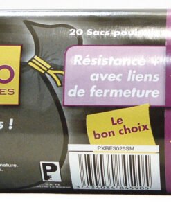 SACS POUBELLE RENFORCES NOIR 30L X20