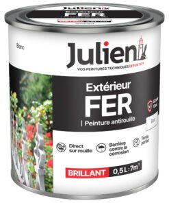 peinture brillante blanche métal extérieur