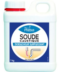 Soude caustique perles Phébus 1kg déboucheur surpuissant