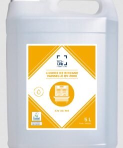 Liquide de rinçage vaisselle eau dure TECHLINE 5L : brillance professionnelle et séchage rapide