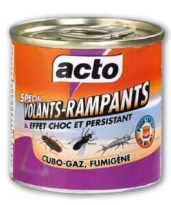 Fumigène insecticide punaise ACTO Cubo Gaz 150m3 : traitement choc et longue durée