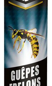 Aérosol guêpes frelons effet choc 750 ml : destruction immédiate à distance