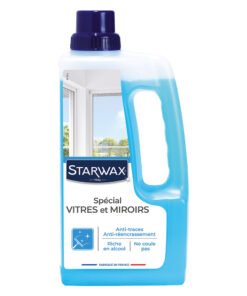STARWAX Spécial Vitres et Miroirs Anti-Traces à l’Alcool 1L