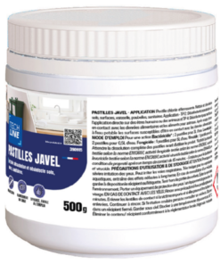 TECHLINE JAVEL pastilles chlorées bactéricides 500g pour désinfection alimentaire