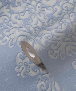 Papier peint bleu intissé A.S. Création Pure Elegance 397652