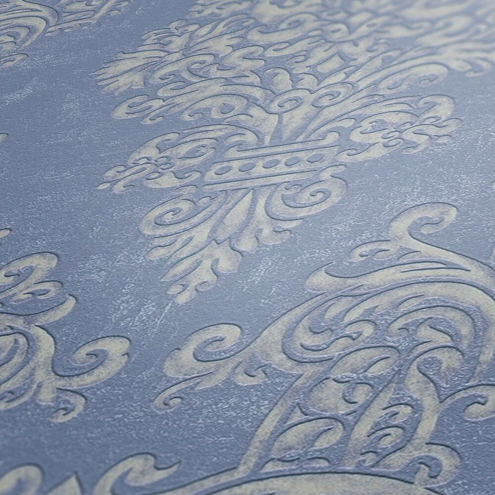 Papier peint bleu intissé A.S. Création Pure Elegance 397652