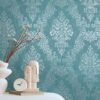 Papier peint baroque bleu argent intissé A.S. Création Pure Elegance AS397654