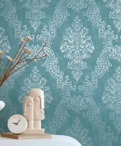 Papier peint baroque bleu argent intissé A.S. Création Pure Elegance AS397654