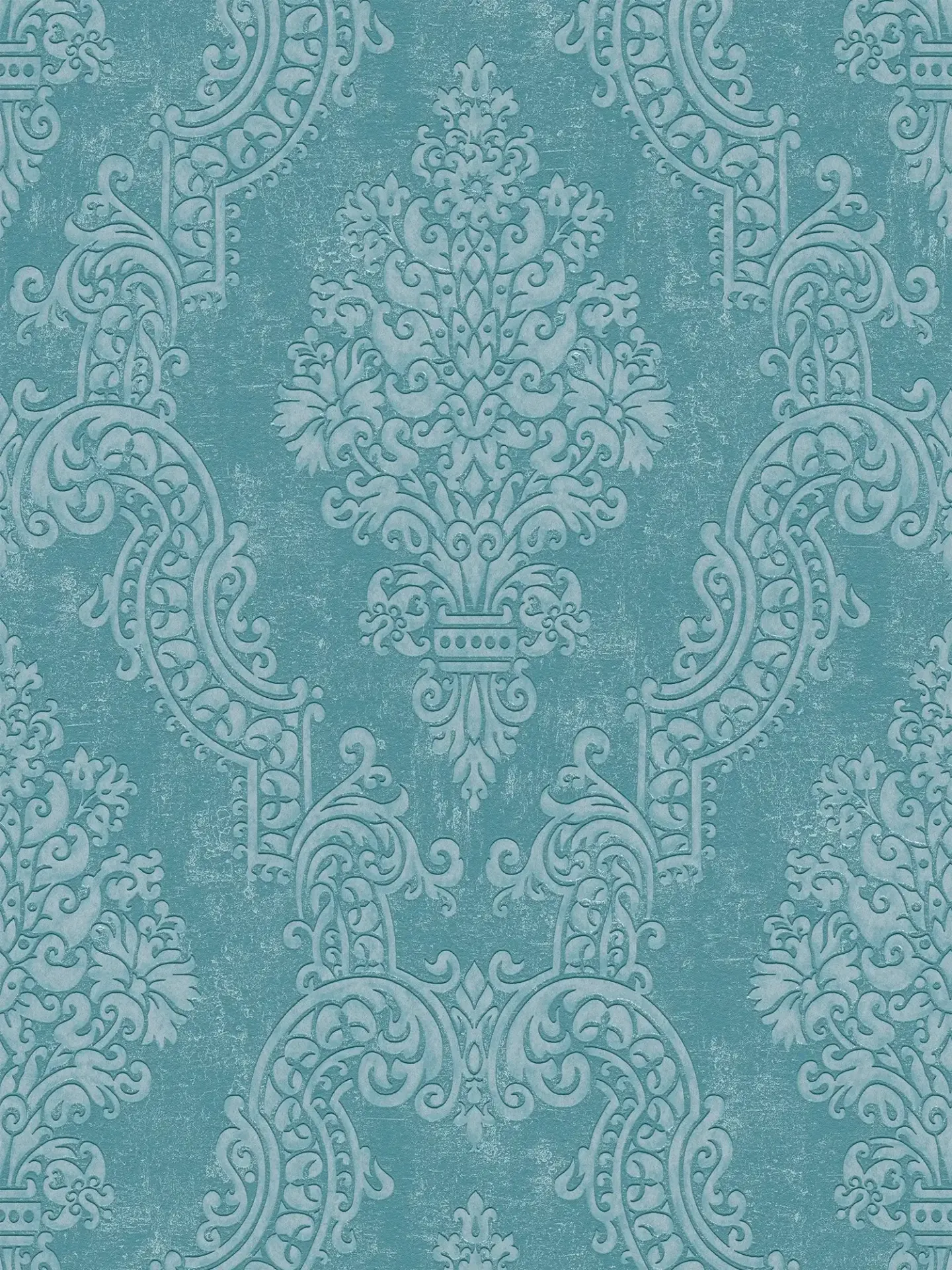 Papier peint baroque bleu argent intissé A.S. Création Pure Elegance AS397654
