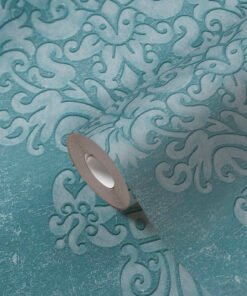 Papier peint baroque bleu argent intissé A.S. Création Pure Elegance AS397654