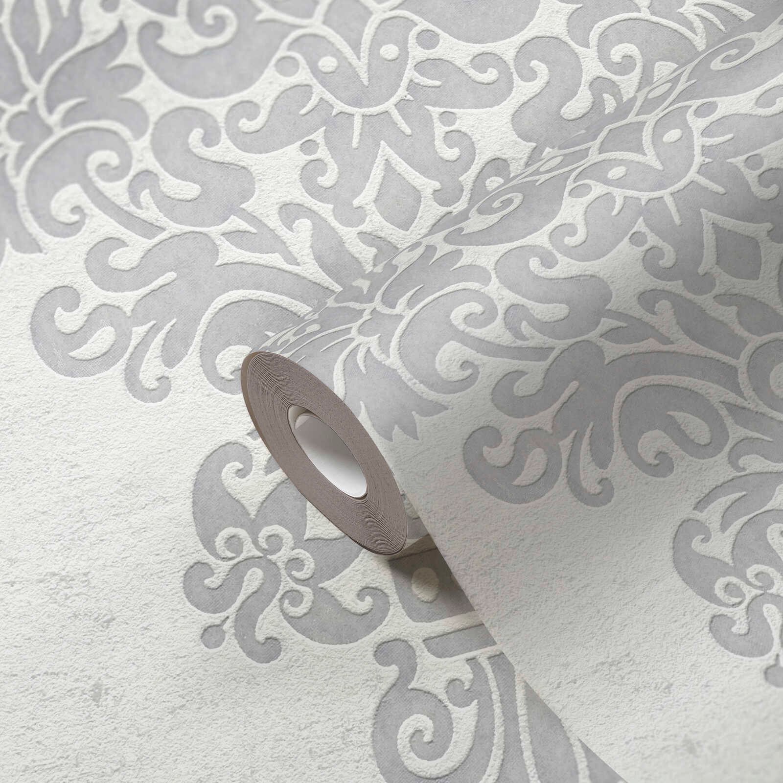 Papier peint baroque gris argent intissé A.S. Création Pure Elegance AS397655