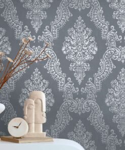 Papier peint baroque gris anthracite argent A.S. Création AS397657