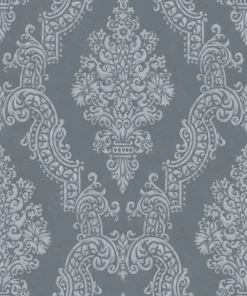 Papier peint baroque gris anthracite argent A.S. Création AS397657