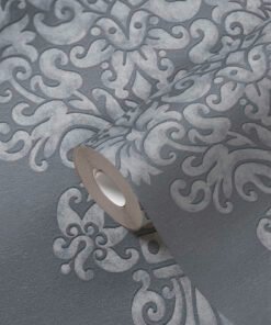 Papier peint baroque gris anthracite argent A.S. Création AS397657