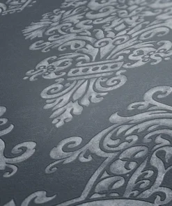 Papier peint baroque gris anthracite argent A.S. Création AS397657