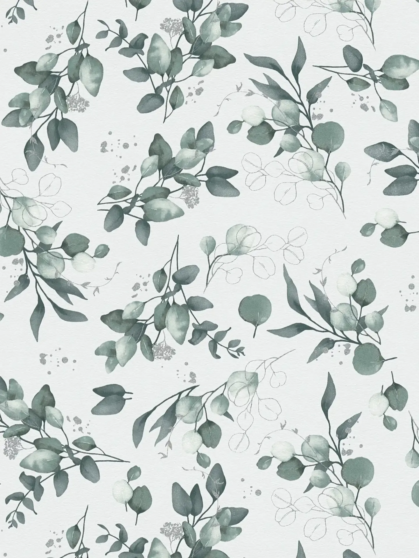 Papier peint feuillage vert intissé A.S. Création AS397682