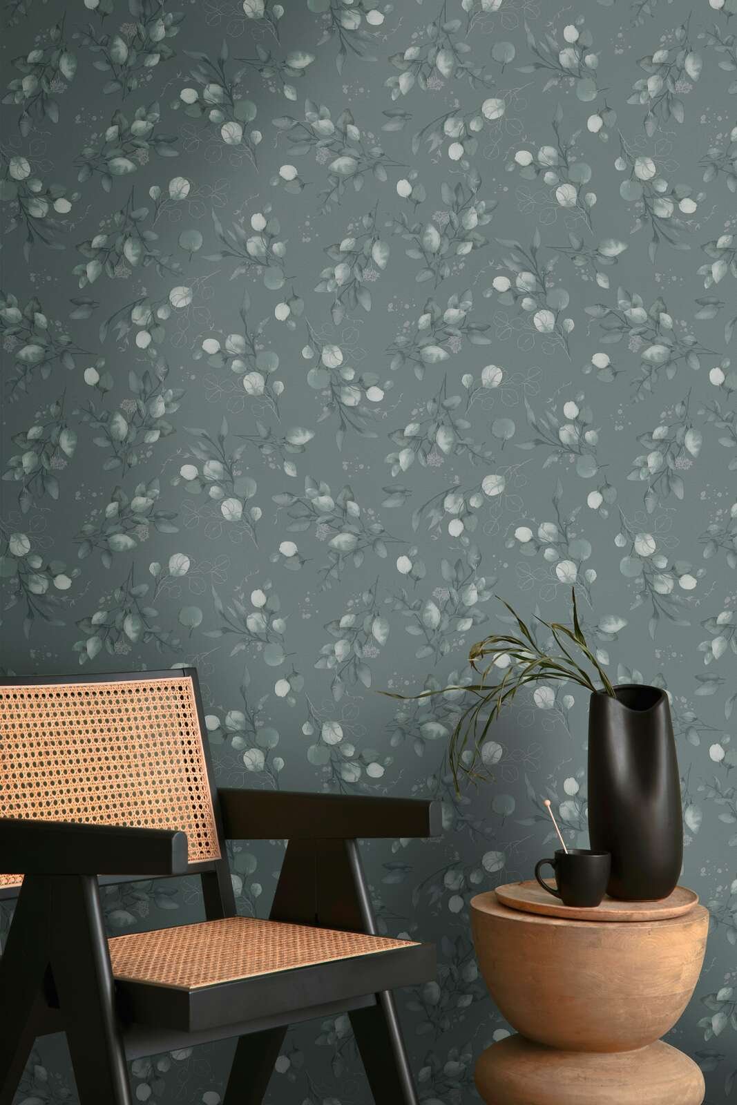 Papier peint feuillage vert foncé AS397683 | Pure Elegance