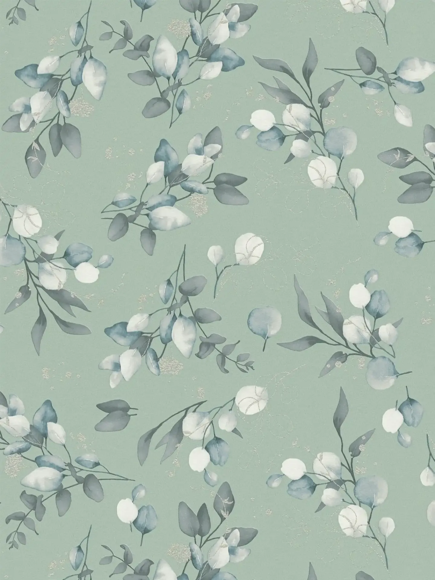 Papier peint feuillage vert intissé A.S. Création Pure Elegance 397687