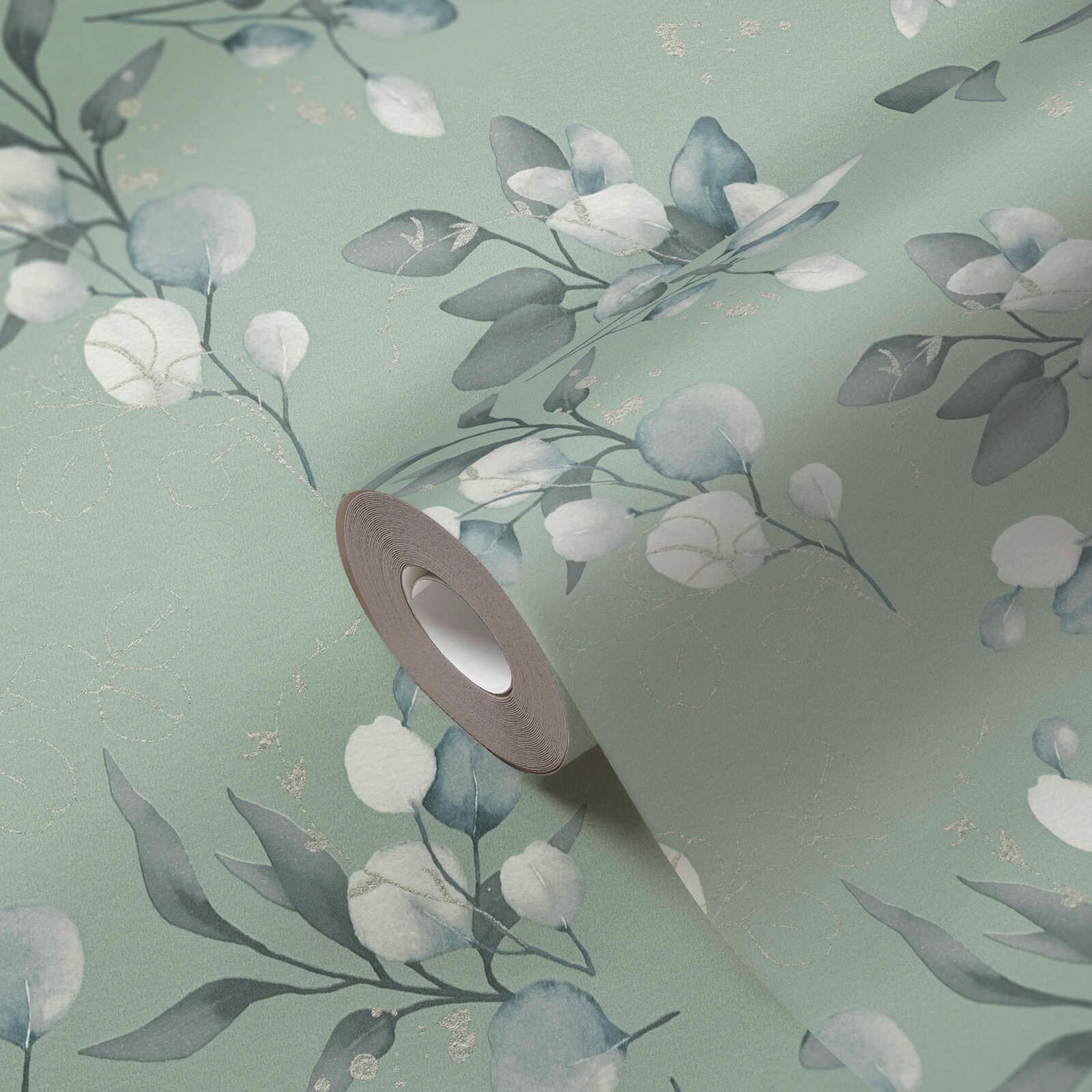 Papier peint feuillage vert intissé A.S. Création Pure Elegance 397687