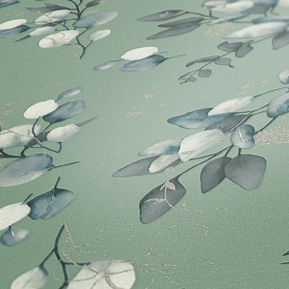 Papier peint feuillage vert intissé A.S. Création Pure Elegance 397687
