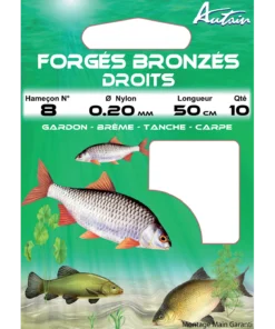 hameçons montés n°8 forgés bronzés