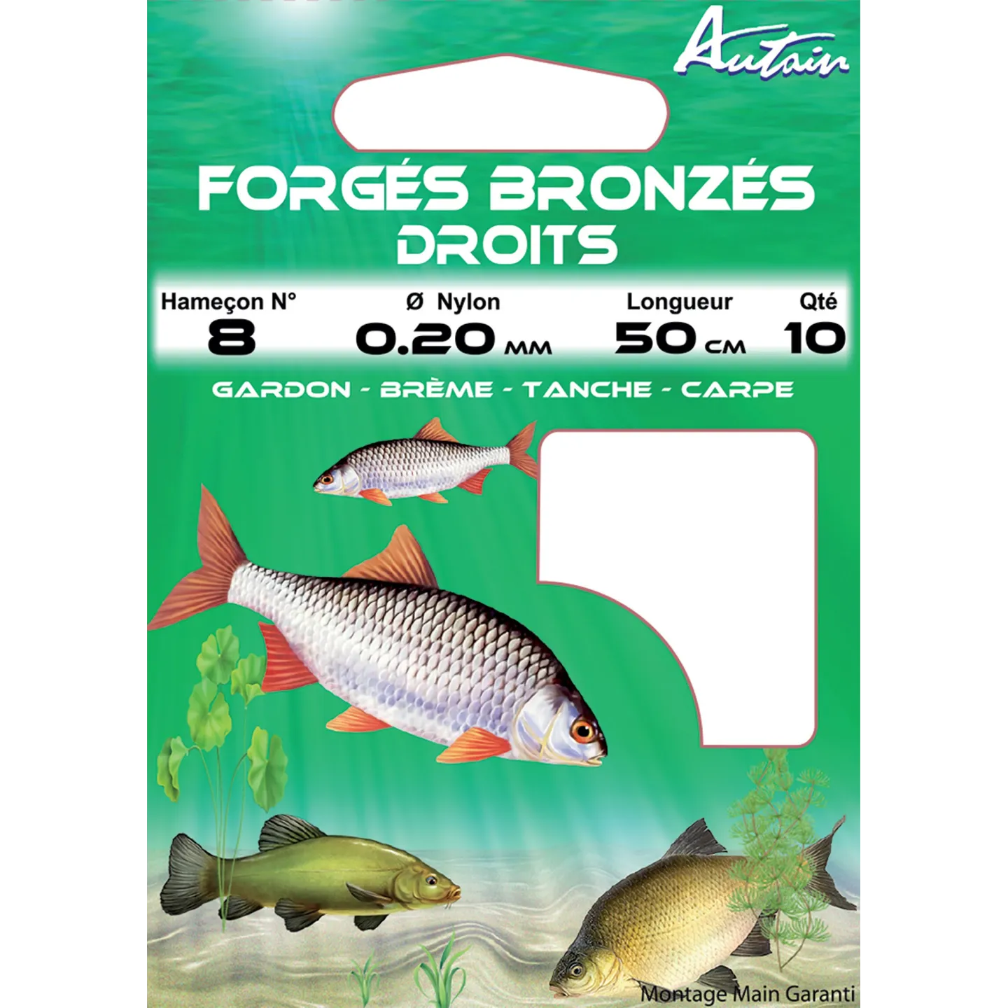 hameçons montés n°8 forgés bronzés