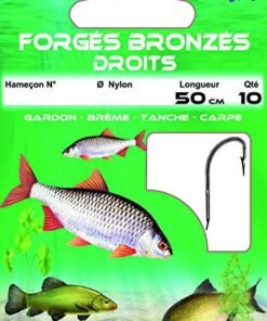 hameçons montés n°14 forgés bronzés