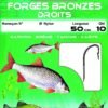 hameçons montés n°12 forgés bronzés