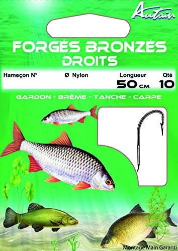 hameçons montés n°10 forgés bronzés