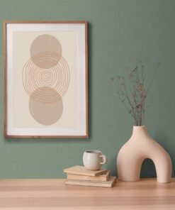 Papier peint uni vert olive Livingwalls Drawn into Nature AS371787