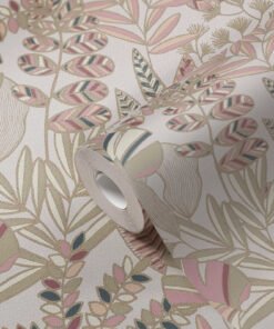 Papier peint feuilles tropicales rose A.S. Création Antigua AS390954