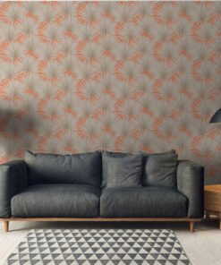 Papier peint feuilles de palmier orange A.S. Création Antigua AS390903