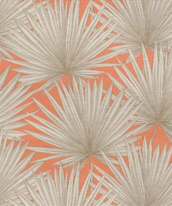 Papier peint feuilles de palmier orange A.S. Création Antigua AS390903