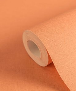 Papier peint uni orange effet lin A.S. Création Antigua AS390973